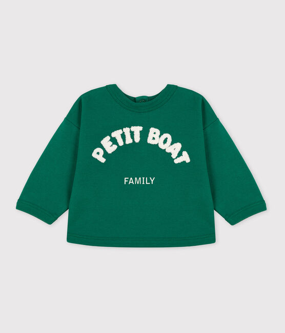 Baby-Sweatshirt aus Baumwolle grün EVERGREEN