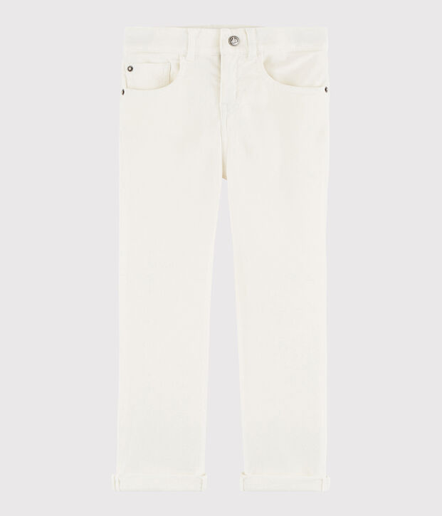 Kinderhose aus Sergestoff f&uuml;r Jungen weiss