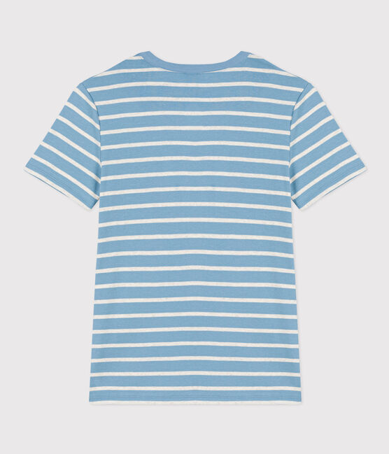 T-Shirt L’ICONIQUE aus Baumwolle mit rundem Ausschnitt für Damen AZUL/ MONTELIMAR