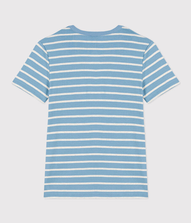 T-Shirt L&rsquo;ICONIQUE aus Baumwolle mit rundem Ausschnitt f&uuml;r Damen blau/beige