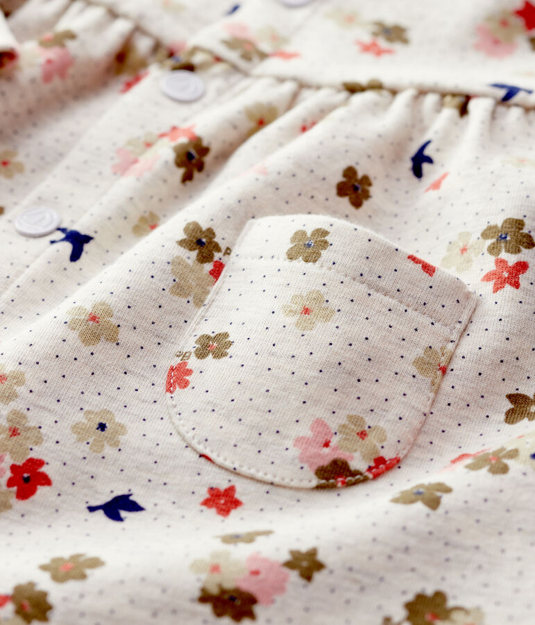 Gestepptes Baby-Kleid f&uuml;r M&auml;dchen beige/vielfarbig