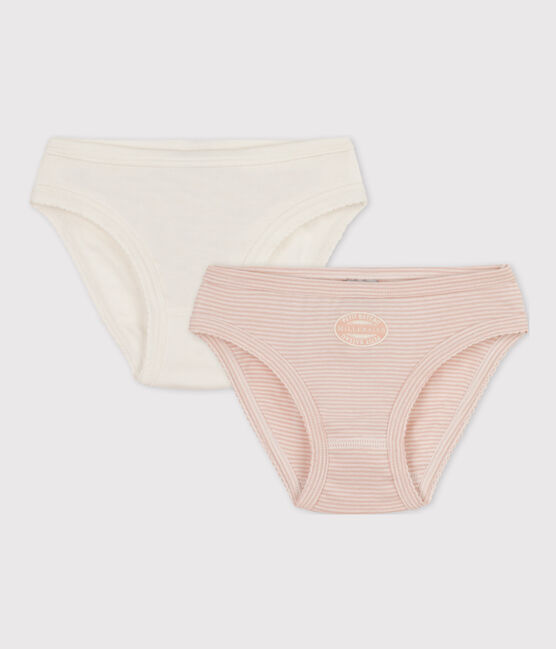 2er-Set Slips aus Bio-Baumwolle mit Herzmotiv für Mädchen variante 1