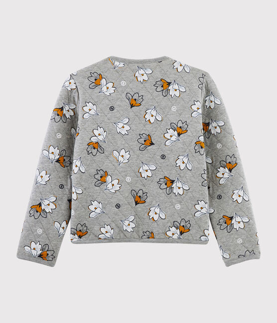 Schlauch-Cardigan für Mädchen grau SUBWAY/weiss MULTICO