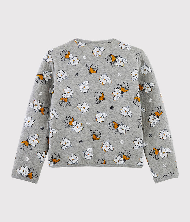 Schlauch-Cardigan f&uuml;r M&auml;dchen grau/vielfarbig