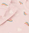Kinder-Pyjama aus aufgerautem Molton mit Sternen und Herzen rosa/vielfarbig