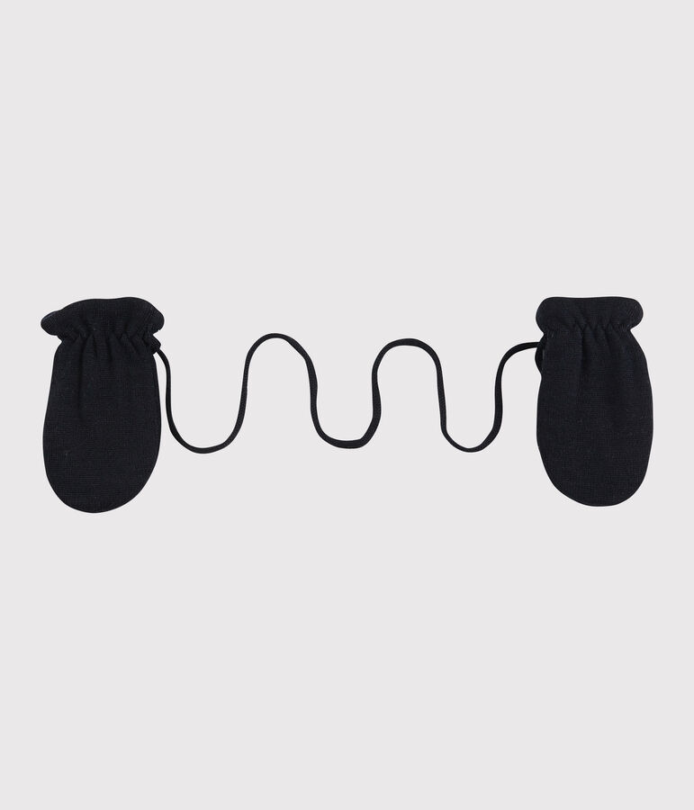 Baby-F&auml;ustlinge mit Microfleecefutter blau SMOKING