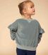Kinder-Sweatshirt aus einfarbigem Nicki für Mädchen