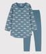 Kinder-Nachthemd und -Leggings aus Molton und Baumwolle mit Vogelmotiv für Mädchen