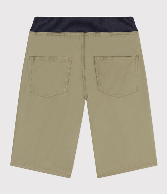 Bermudas aus Baumwoll-Serge für Jungen grün MARECAGE