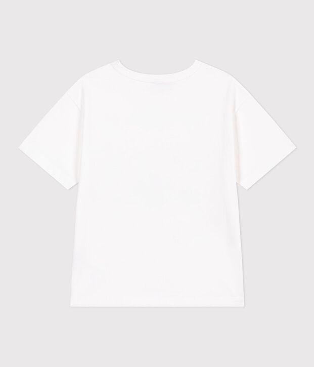 Kurz&auml;rmeliges Kinder T-Shirt aus Baumwolle weiss