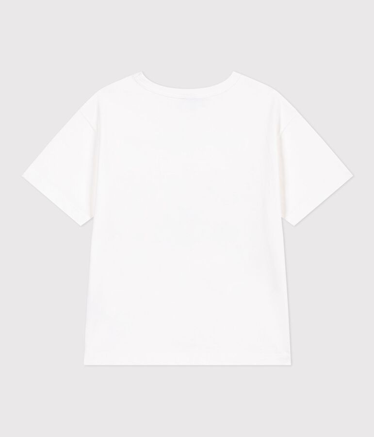 Kurz&auml;rmeliges Kinder T-Shirt aus Baumwolle weiss MARSHMALLOW