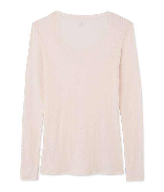 Langärmliges T-Shirt mit Tänzerinnenkragen für Damen rosa FLEUR