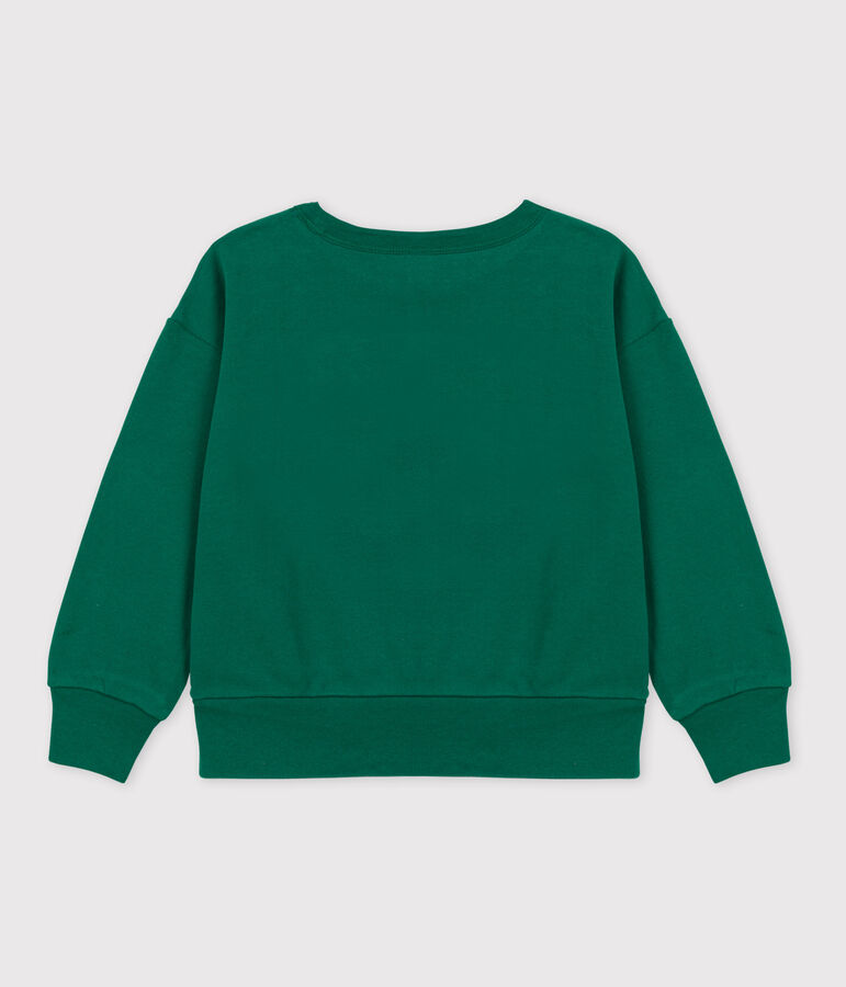 Kinder-Sweatshirt aus Molton f&uuml;r M&auml;dchen und Jungen gr&uuml;n