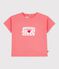Kurz&auml;rmeliges Baby-T-Shirt aus Baumwolle mit Motiv rosa