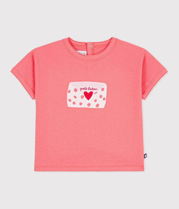 Kurz&auml;rmeliges Baby-T-Shirt aus Baumwolle mit Motiv FLAMAND