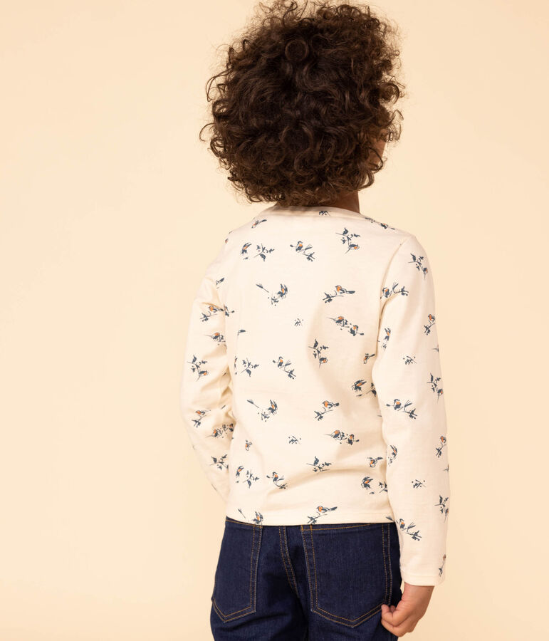 Lang&auml;rmeliges T-Shirt mit Blumenprint aus Baumwolle f&uuml;r Kinder/M&auml;dchen naturfarben/vielfarbig