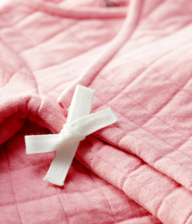 Zweiteiliges Baby-Set aus gesteppter Bio-Baumwolle rosa
