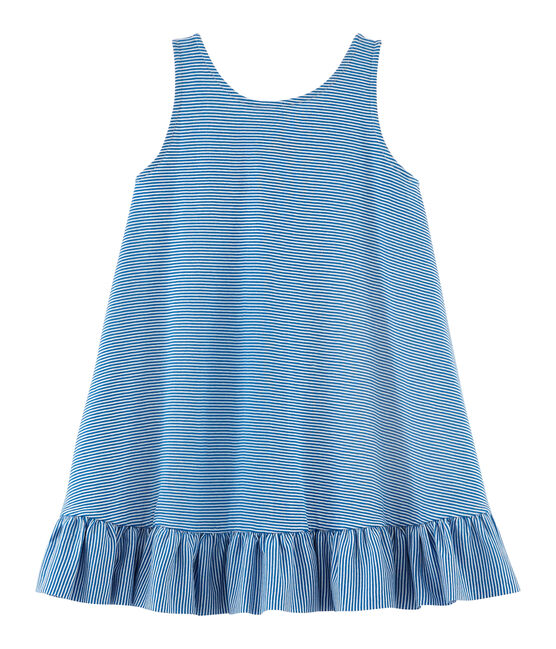 Kinder-Kleid Mädchen blau RIYADH/weiss MARSHMALLOW