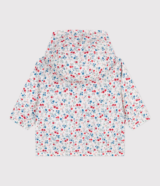 Baby-Windjacke mit UV-Schutz aus Polyester mit Blumenmuster weiss MARSHMALLOW/weiss MULTICO