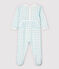 Baby-Strampler aus Baumwolle mit Vichy-Muster in Blau für Mädchen weiss MARSHMALLOW/blau JASMIN