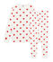 Kinderpyjama aus Rippstrick weiss MARSHMALLOW/rot TERKUIT