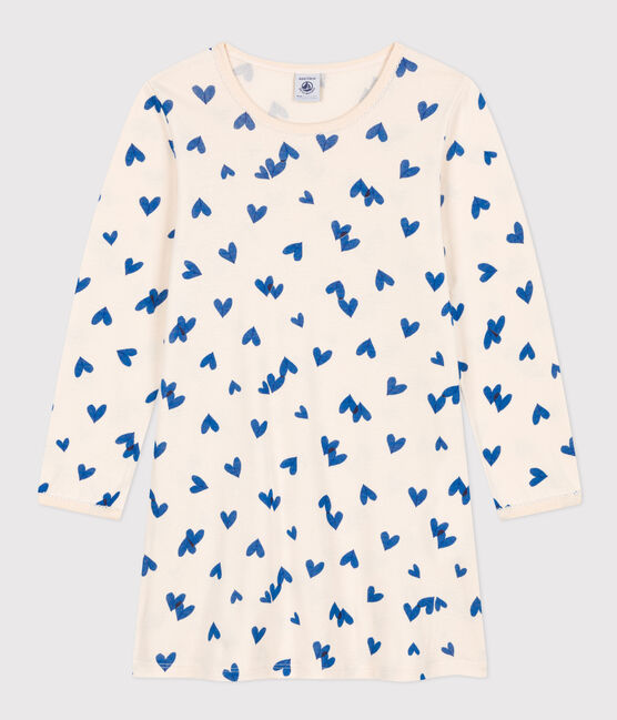 Nachthemd aus Baumwolle mit Herzmotiv für Mädchen weiss AVALANCHE/ MULTICO