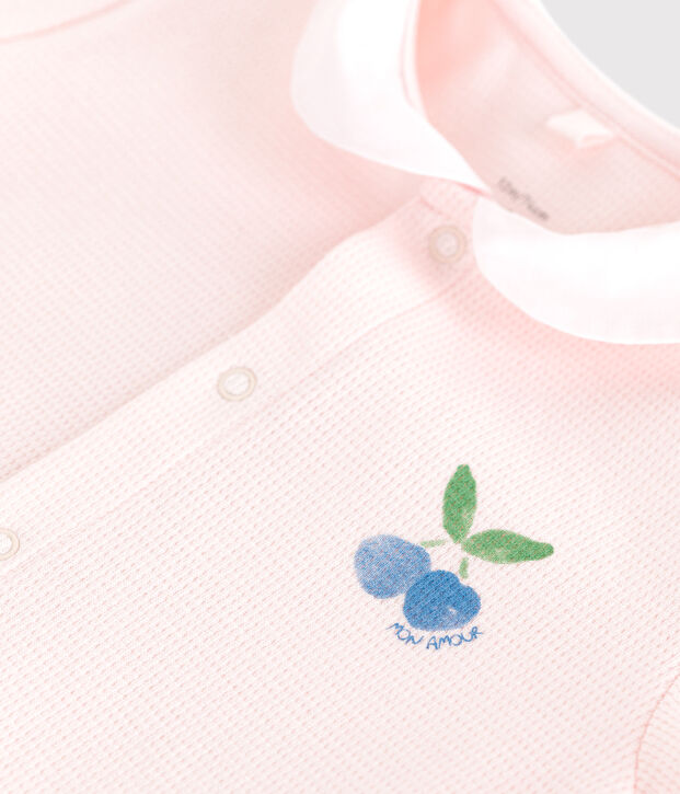 Baby-Kurzoverall aus Baumwolle mit Bubikragen FLEUR