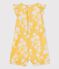Kurzer Baby-Einteiler aus Popeline mit Hawaii-Print gelb ORGE/weiss MARSHMALLOW