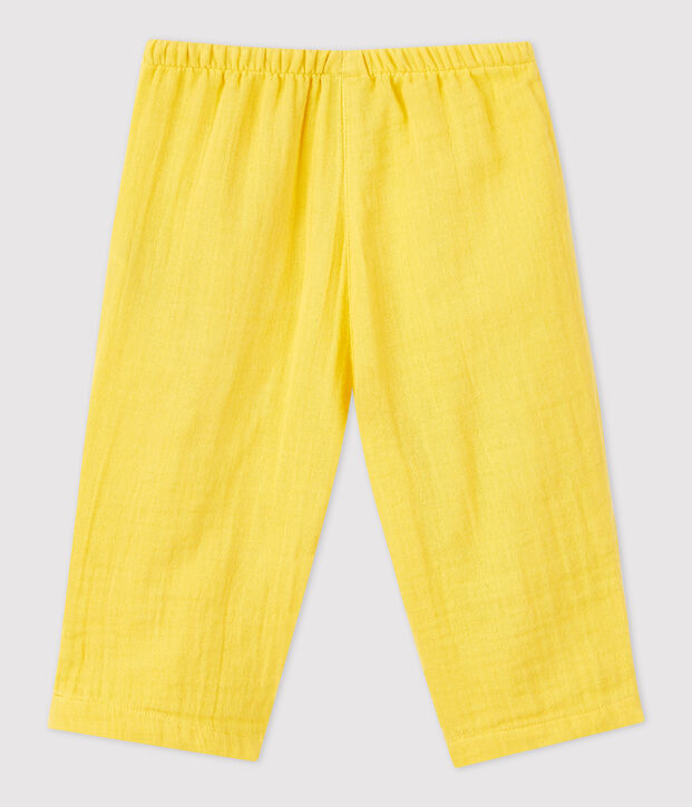 Baby-Hose aus Bio-Baumwollgaze gelb