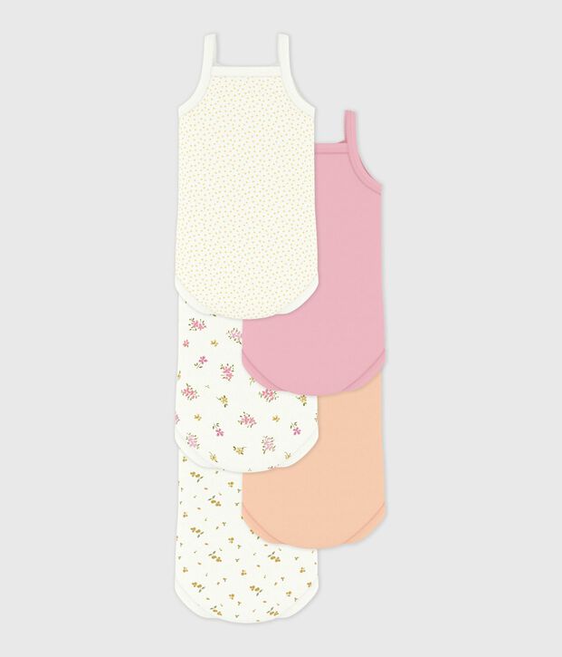 Set Baby-Tr&auml;gerbodys aus Baumwolle mit Blumenmuster vielfarbig