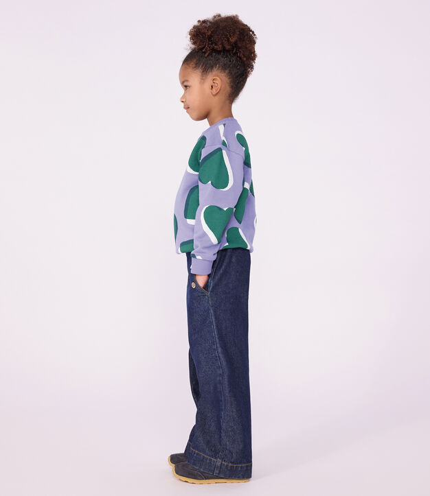 Kinder Wide Leg-Hose aus Denim blau