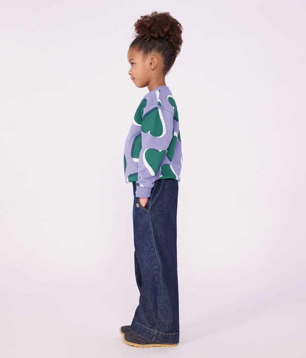 Kinder Wide Leg-Hose aus Denim blau