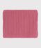 Kinder-Schlauchschal aus einfarbigem Strick mit Fleece-Futter rosa
