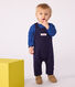 Langbeinige Baby-Latzhose aus dickem Jersey, einfarbig