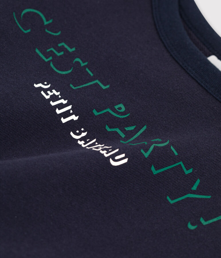 Bedrucktes Kinder-Sweatshirt aus Molton blau