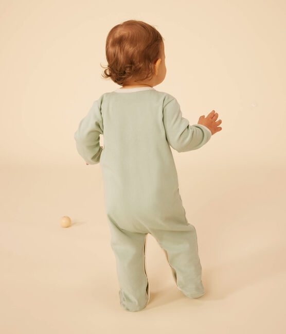 Baby-Strampler aus Baumwolle grün HERBIER