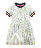 Kinder-Kleid f&uuml;r M&auml;dchen weiss/vielfarbig