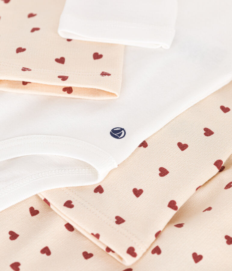 3er-Set aus leichtem Molton f&uuml;r Babys naturfarben/braun