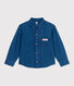 Kinder-Hemd aus einfarbigem Jeansstoff