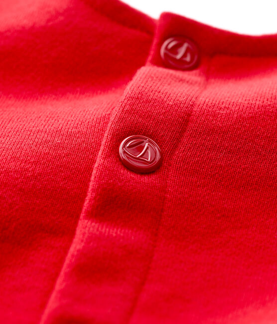 Baby-Cardigan aus Molton für Mädchen rot TERKUIT