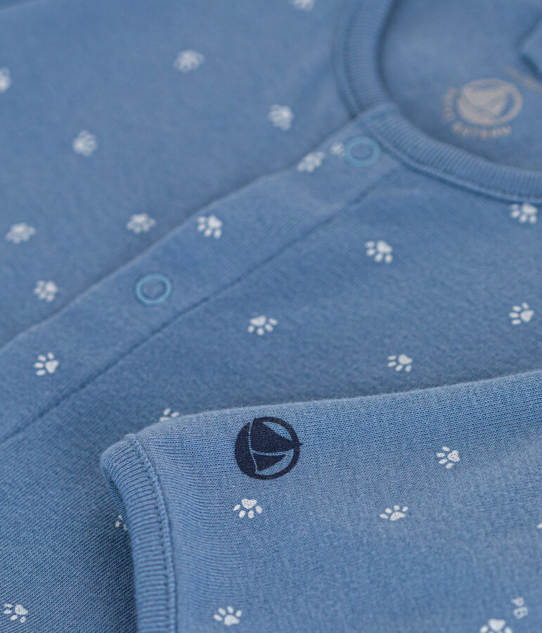 Baby-Strampler aus Baumwolle blau BEACH/ MARSHMALLOW