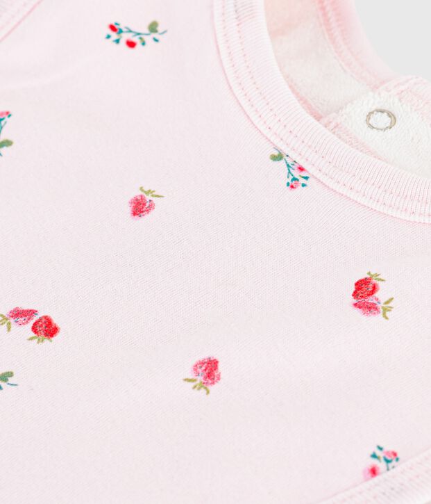 L&auml;tzchen f&uuml;r Neugeborene aus bedruckter Baumwolle rosa/vielfarbig