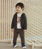 Baby-Kapuzensweatshirt aus geripptem Elasthan für Jungen. grau CITY CHINE