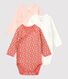 3er-Set Baby-Bodys aus Bio-Baumwolle