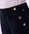 Kinder-Hose aus einfarbigem Fein-Cord blau SMOKING