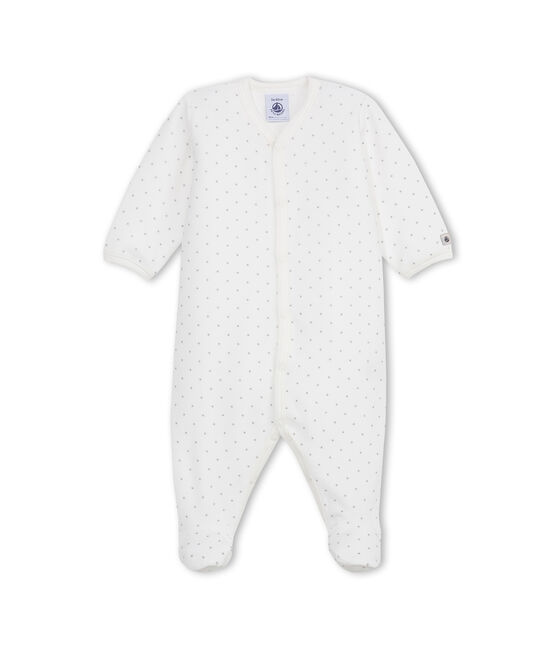 Baby-Mädchen-Strampler aus bedrucktem Velours