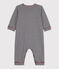 Fußloser, gestreifter Baby-Strampler aus Baumwolle blau SMOKING/weiss MARSHMALLOW