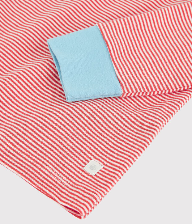 Kinderpyjama aus Baumwolle mit Streifen f&uuml;r Jungen orange/weiss