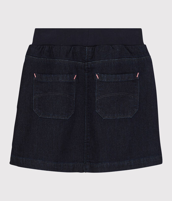 Kinderrock aus Jeans für Mädchen blau DENIM BLEU FONCE