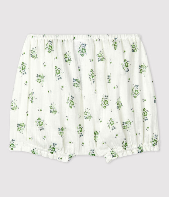 3er-Set Slips aus Baumwolle und Elastan mit Blumenmuster für Mädchen weiss MARSHMALLOW/weiss MULTICO